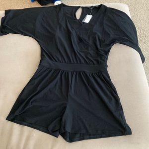 Veronica M Black Kimono Romper with pockets!